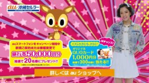 au沖縄セルラー CMのシーン10（00:14）